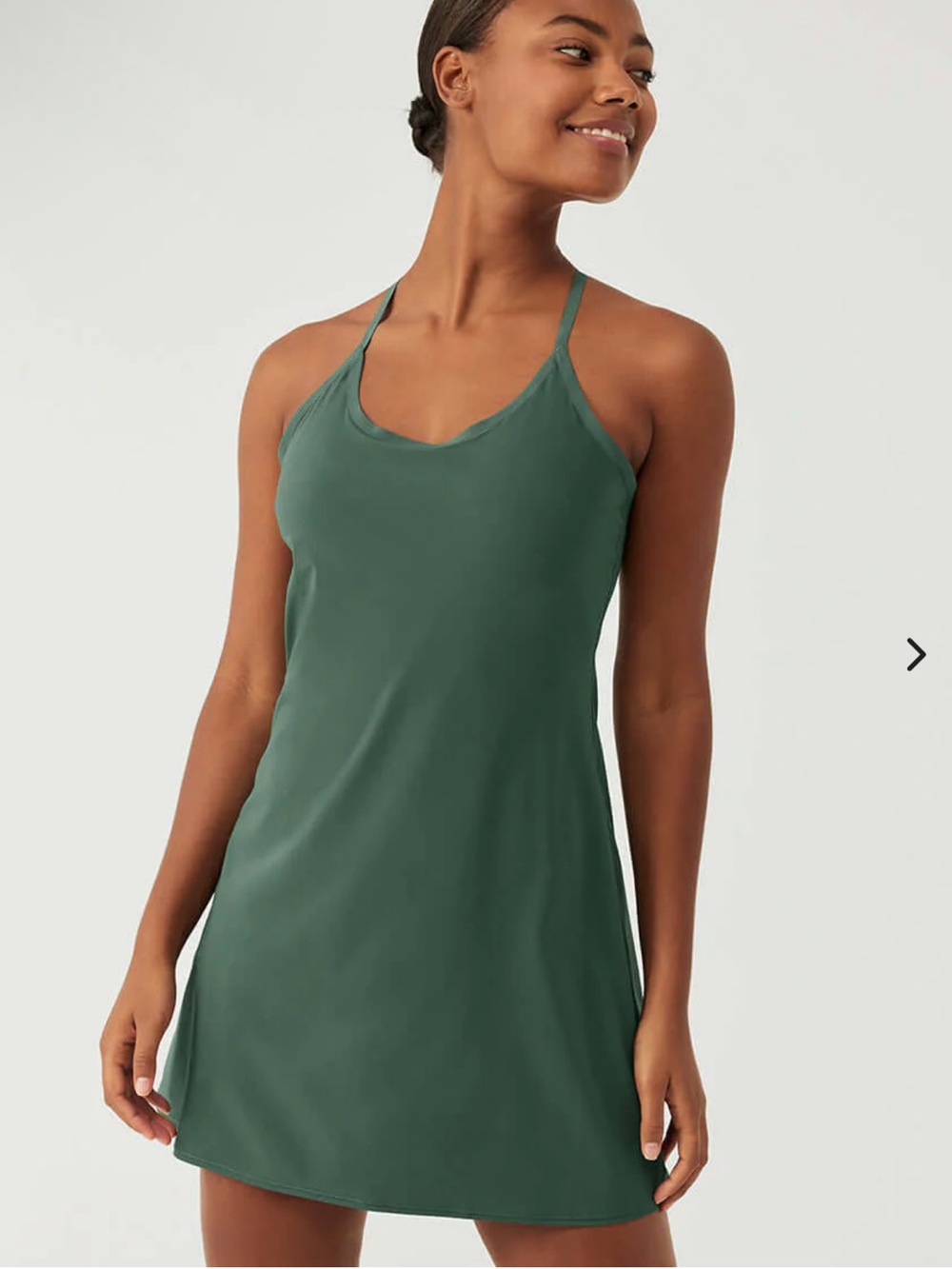 Outdoor Voices The Exercise Dress, Racerback w Shorts & Pockets, Evergreen, XS